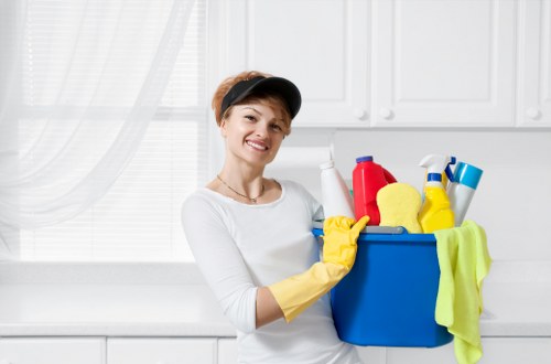 Detailed kitchen and cupboard cleaning in a Kingston move in service
