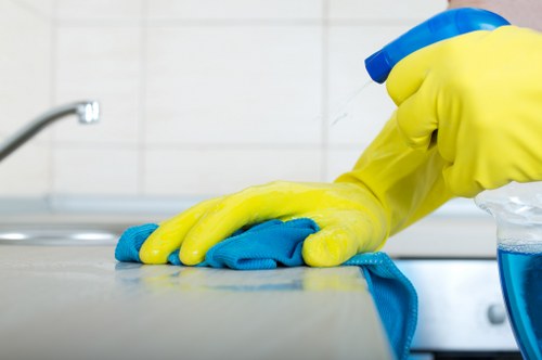 Cleaning a commercial façade in Kingston with careful surface treatment