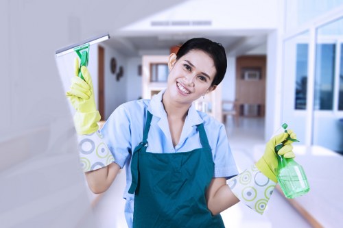 Technician performing mattress cleaning in a Kingston apartment
