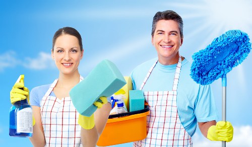 Detailed post-construction cleaning in a Kingston kitchen and living space