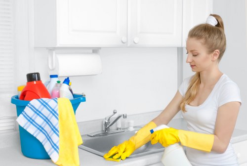 Freshly cleaned kitchen in a Kingston Airbnb turnover service